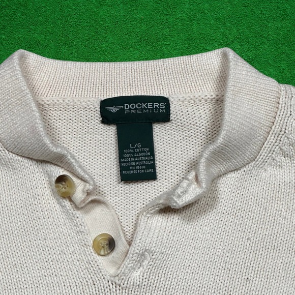 Vintage Dockers Aztec Pattern Henley Sweater - Picture 3 of 5